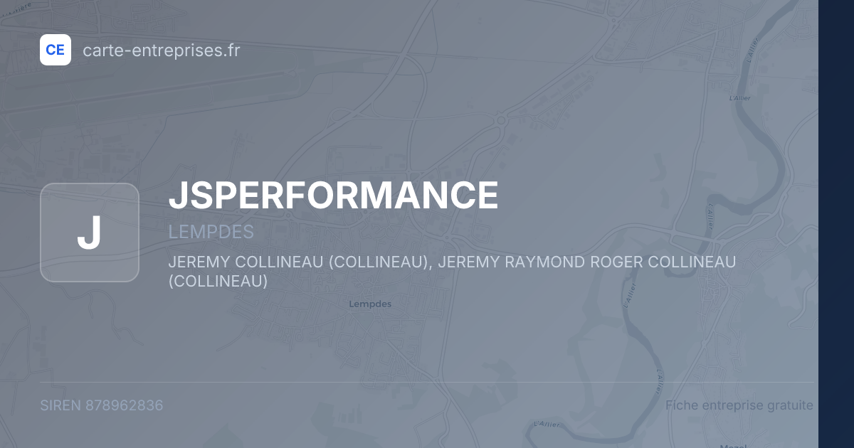 JSPERFORMANCE — 878962836 — fiche entreprise