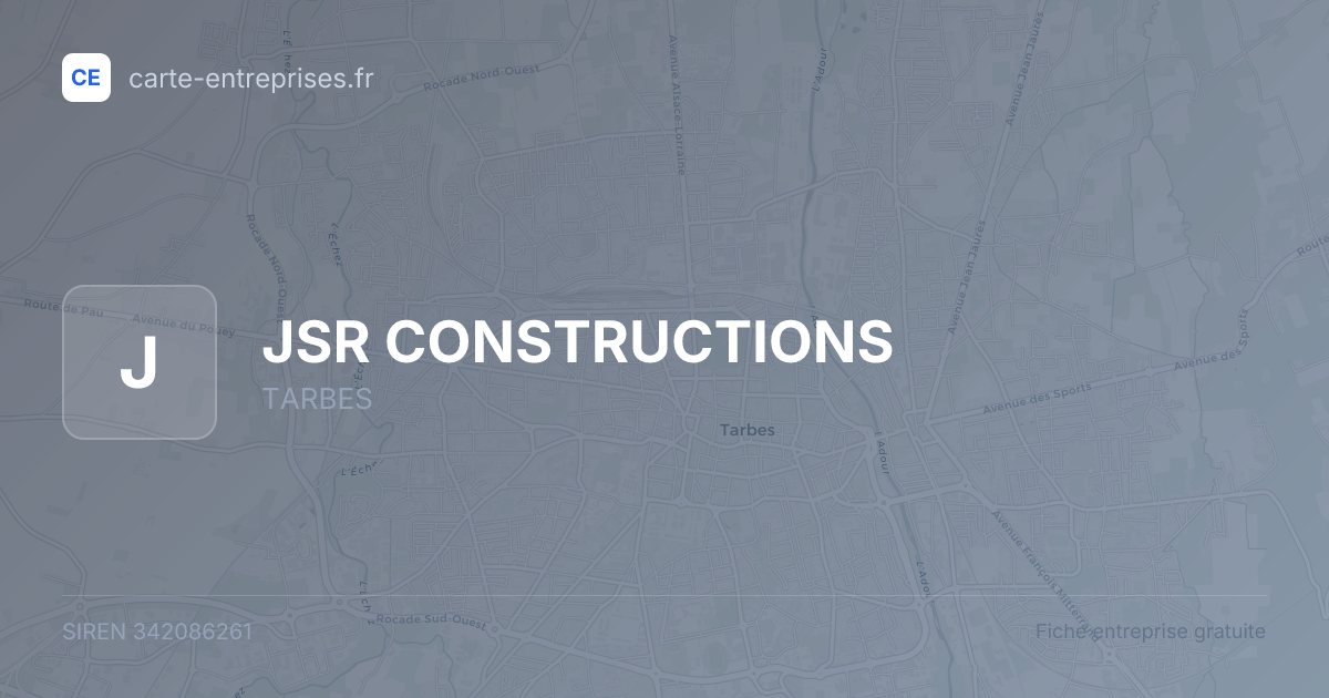 JSR CONSTRUCTIONS — 342086261 — fiche entreprise