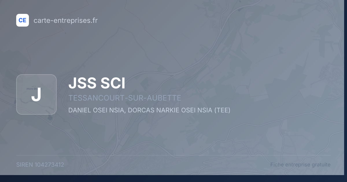 JSS SCI — 104273412 — fiche entreprise