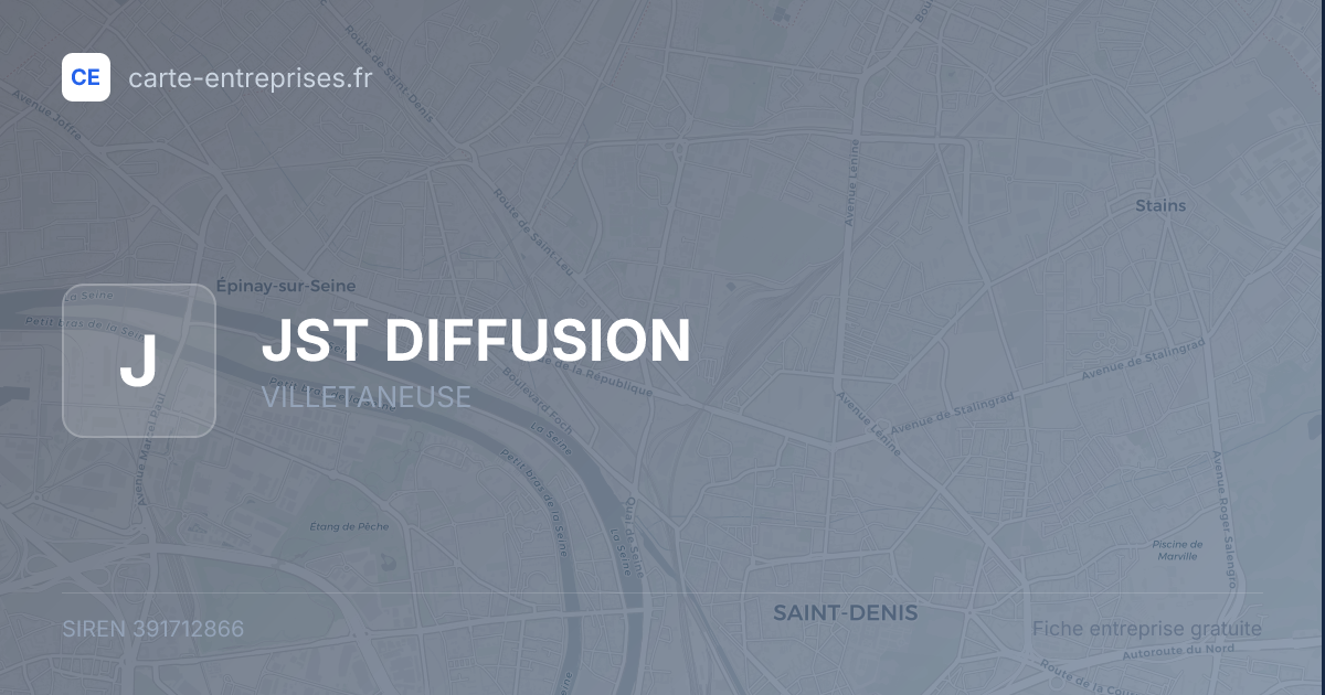 JST DIFFUSION — 391712866 — fiche entreprise