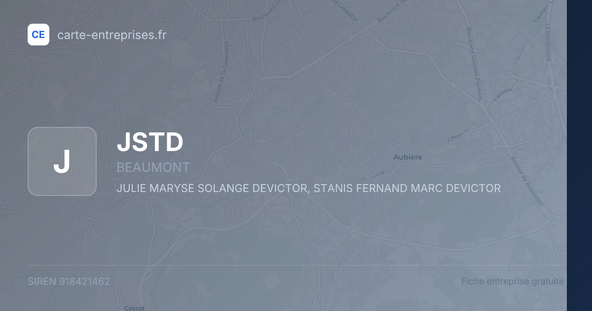 JSTD — 918421462 — fiche entreprise