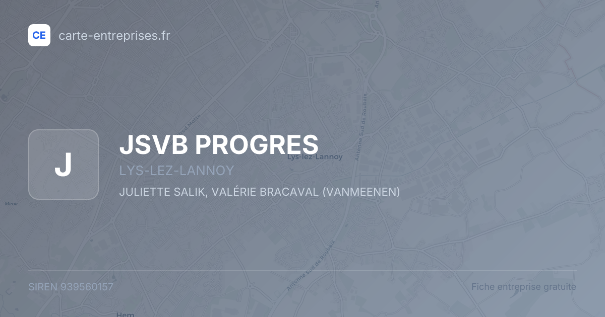 JSVB PROGRES — 939560157 — fiche entreprise