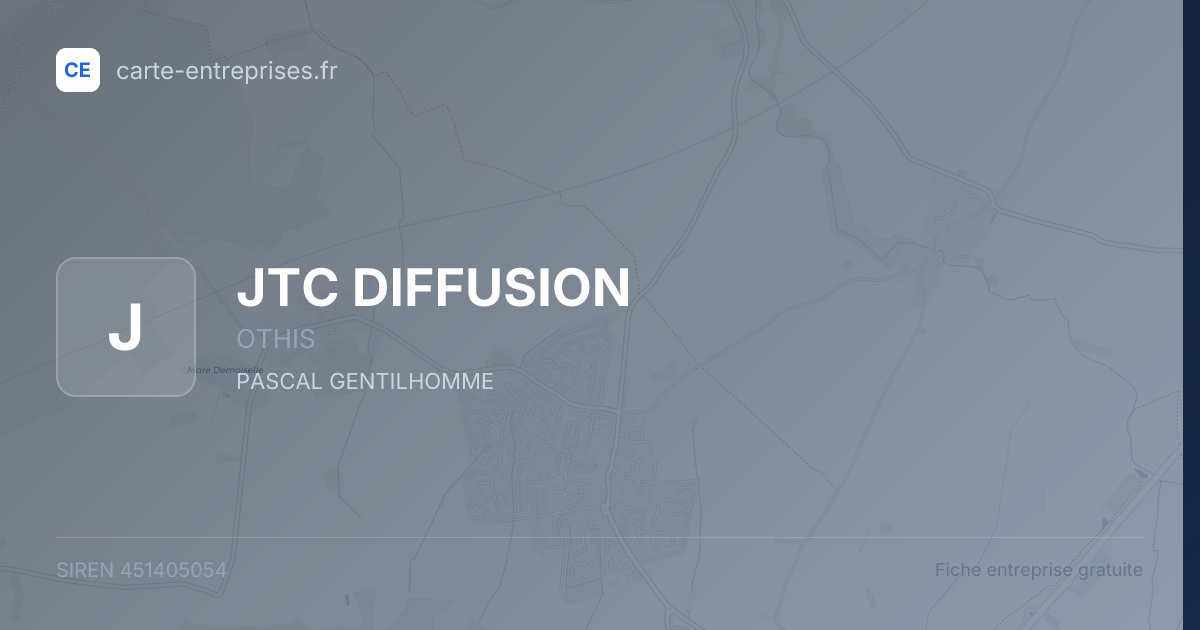 JTC DIFFUSION — 451405054 — fiche entreprise