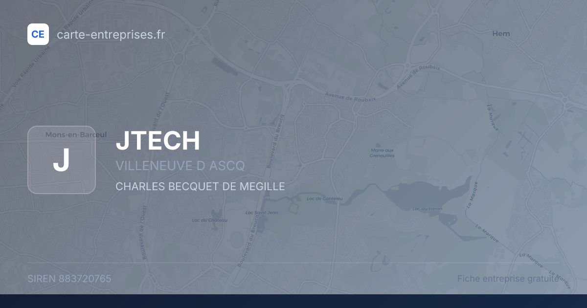 JTECH — 883720765 — fiche entreprise