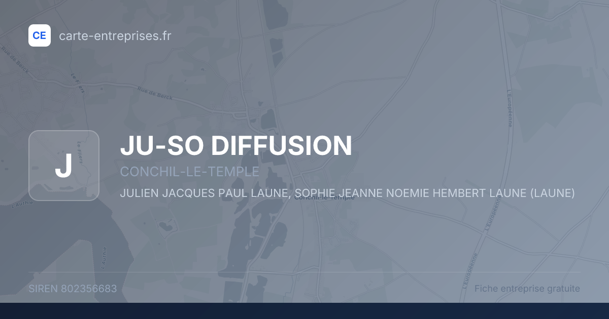 JU-SO DIFFUSION — 802356683 — fiche entreprise