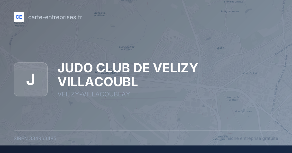 JUDO CLUB DE VELIZY VILLACOUBL — 334963485 — fiche entreprise
