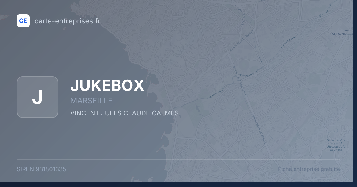 JUKEBOX — 981801335 — fiche entreprise