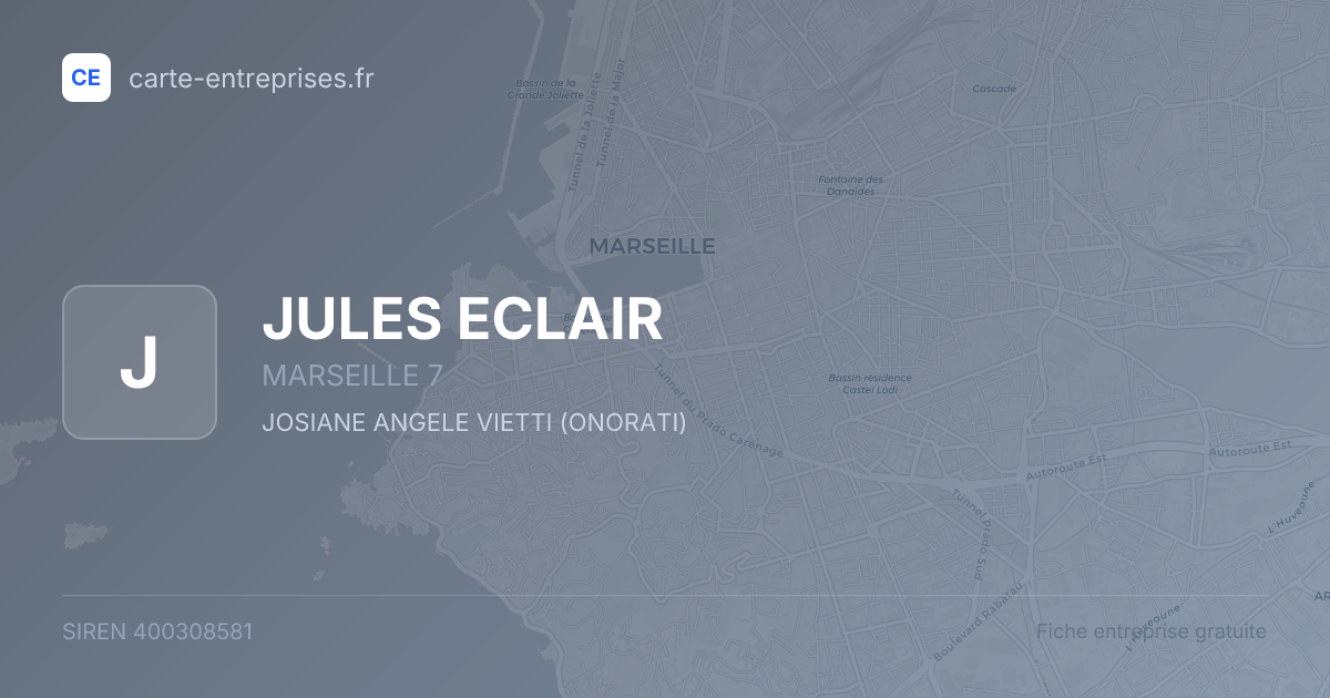 JULES ECLAIR — 400308581 — fiche entreprise