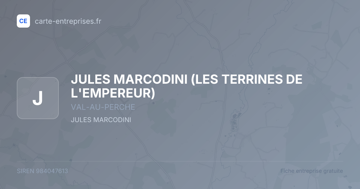 JULES MARCODINI — 984047613 — fiche entreprise
