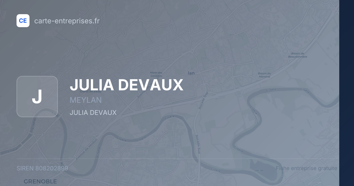 JULIA DEVAUX — 808202899 — fiche entreprise