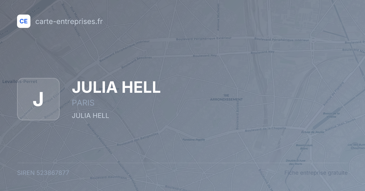 JULIA HELL — 523867877 — fiche entreprise