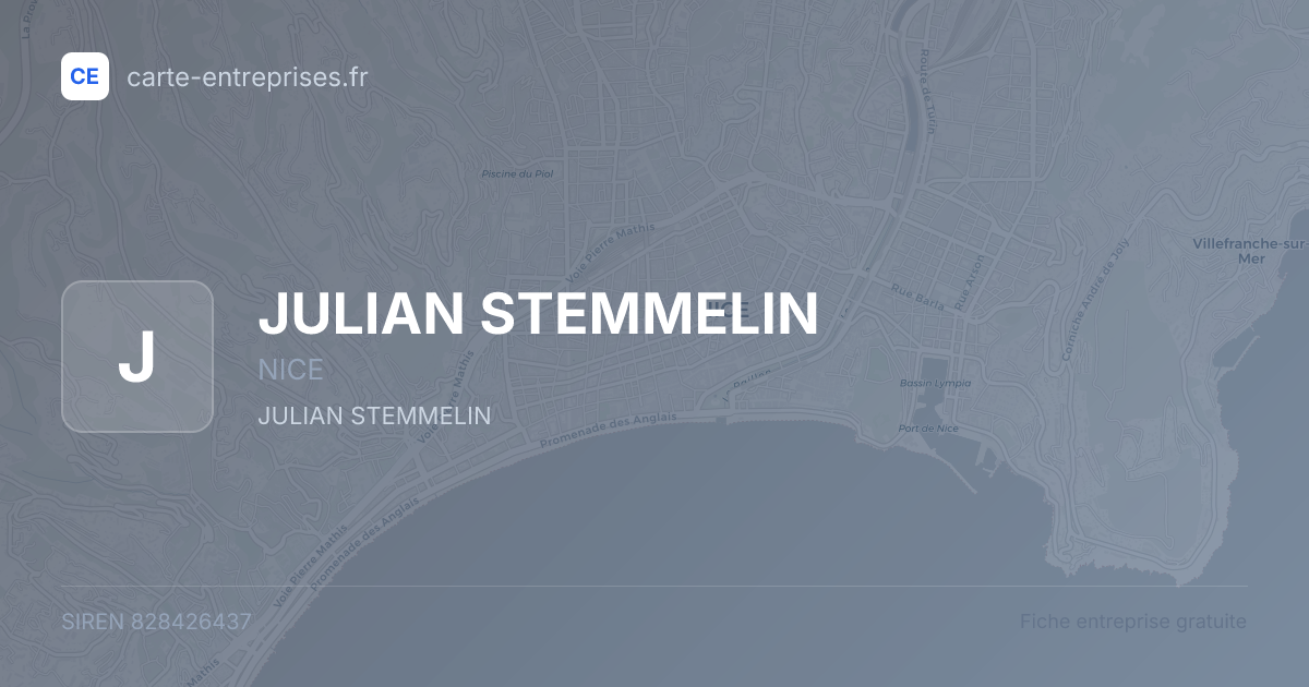 JULIAN STEMMELIN — 828426437 — fiche entreprise