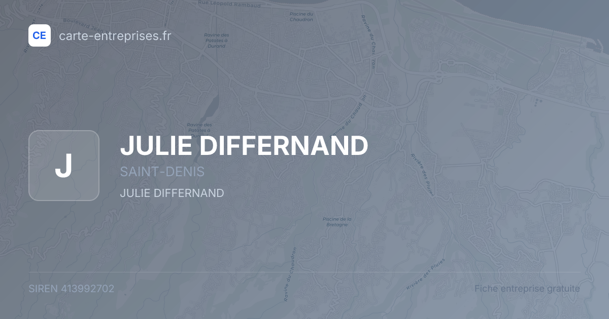 JULIE DIFFERNAND — 413992702 — fiche entreprise