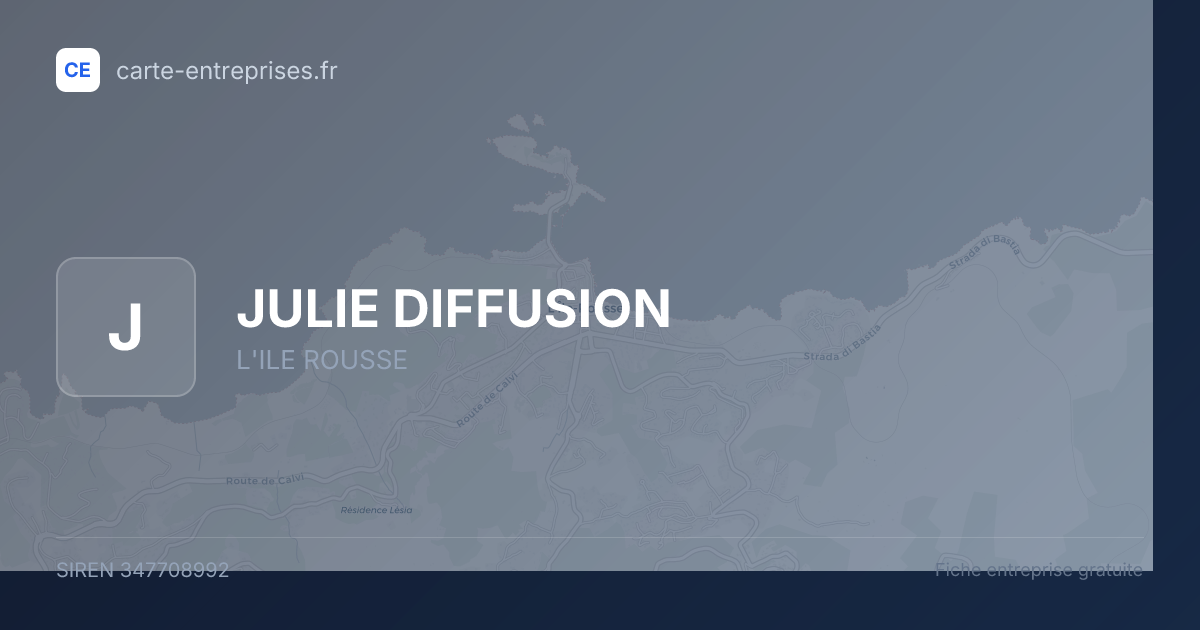 JULIE DIFFUSION — 347708992 — fiche entreprise