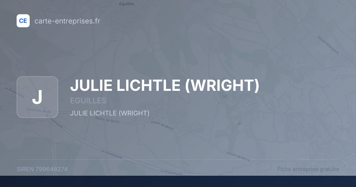 JULIE LICHTLE (WRIGHT) — 799648274 — fiche entreprise