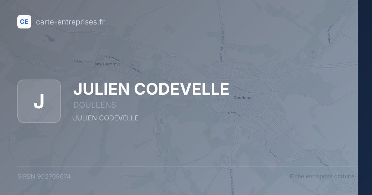 JULIEN CODEVELLE — 902709674 — fiche entreprise