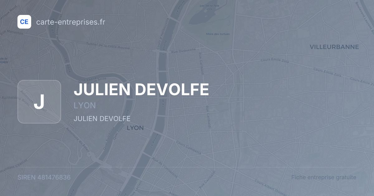 JULIEN DEVOLFE — 481476836 — fiche entreprise