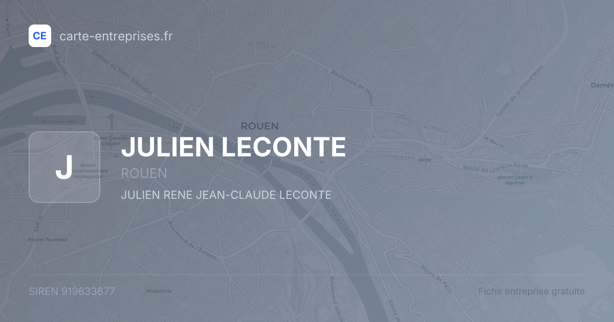 JULIEN LECONTE — 919633677 — fiche entreprise