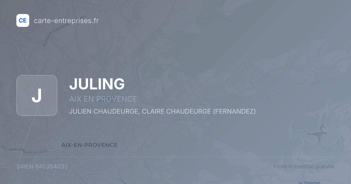 JULING — 845364033 — fiche entreprise