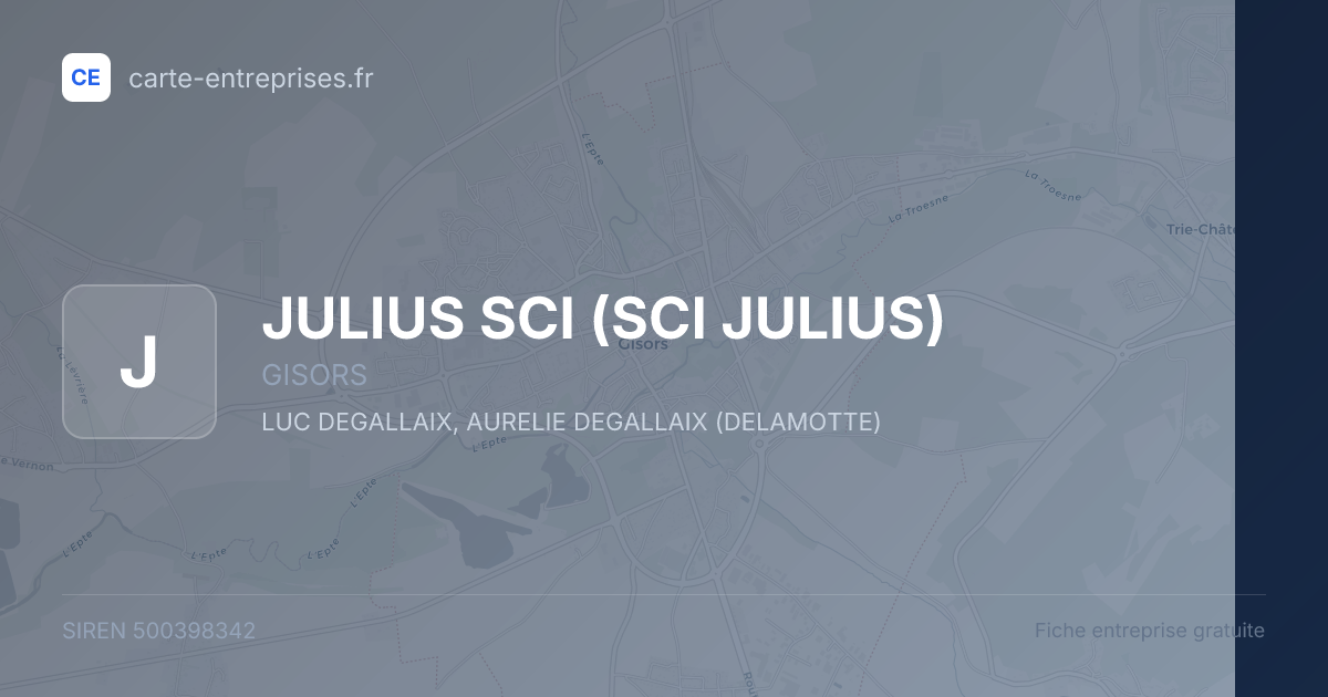 JULIUS SCI (SCI JULIUS) — 500398342 — fiche entreprise