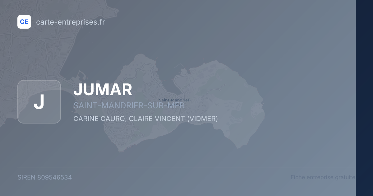 JUMAR — 809546534 — fiche entreprise