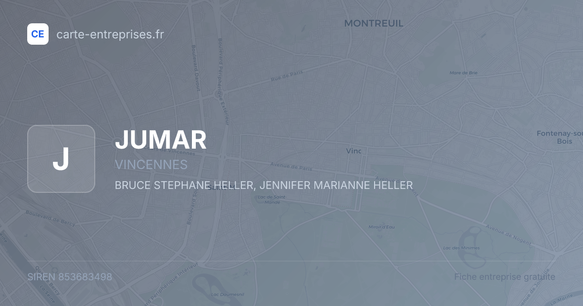 JUMAR — 853683498 — fiche entreprise
