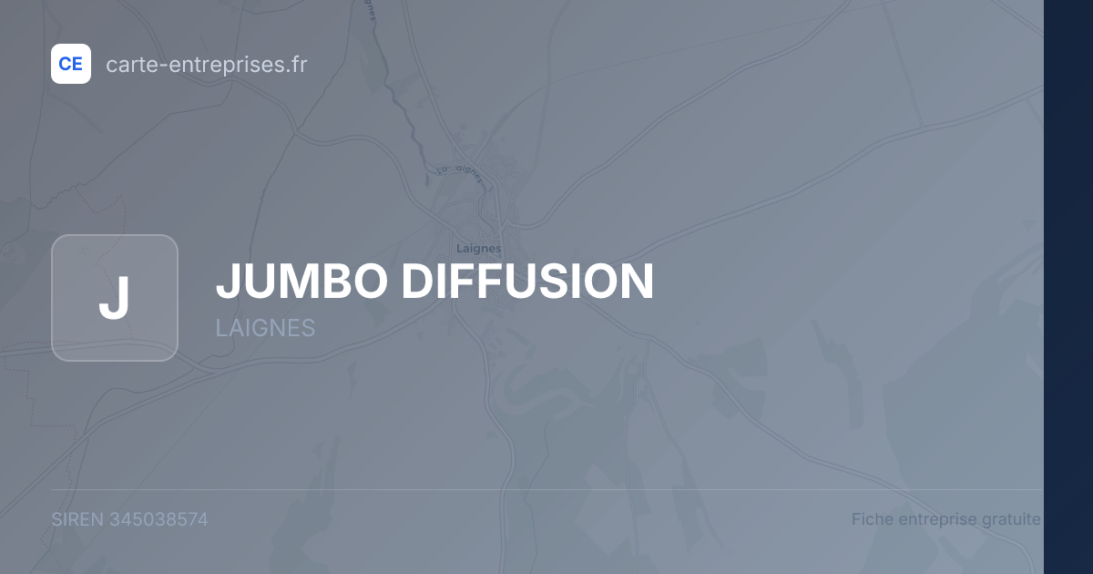 JUMBO DIFFUSION — 345038574 — fiche entreprise