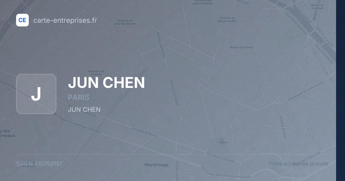 JUN CHEN — 810758151 — fiche entreprise