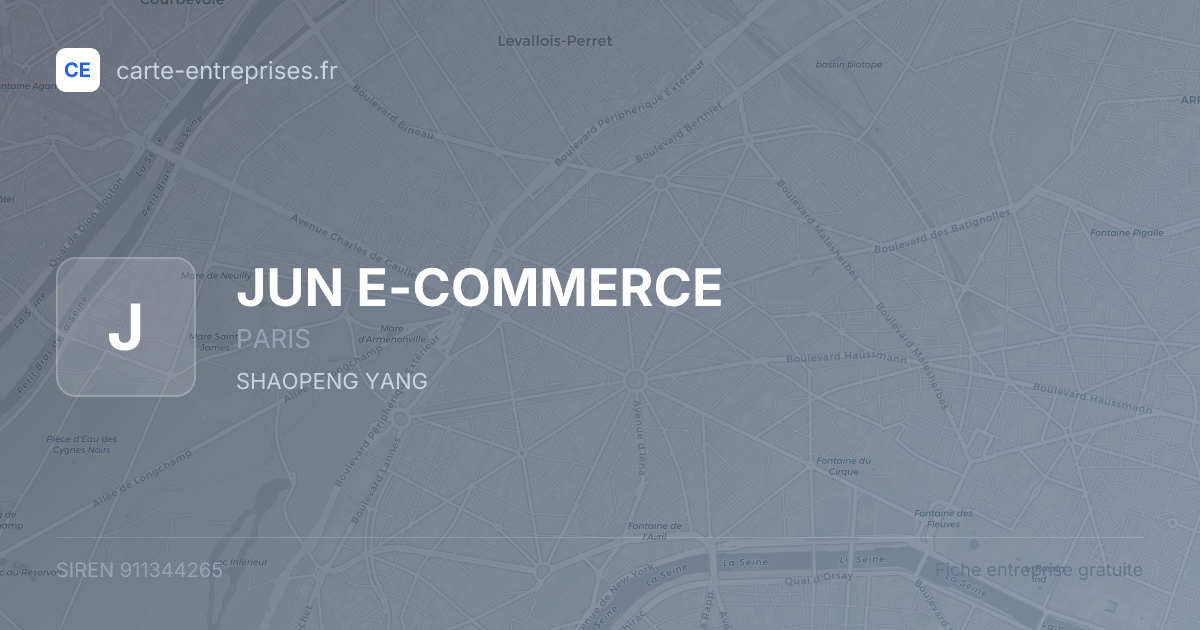 JUN E-COMMERCE — 911344265 — fiche entreprise