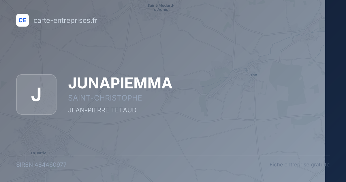 JUNAPIEMMA — 484460977 — fiche entreprise