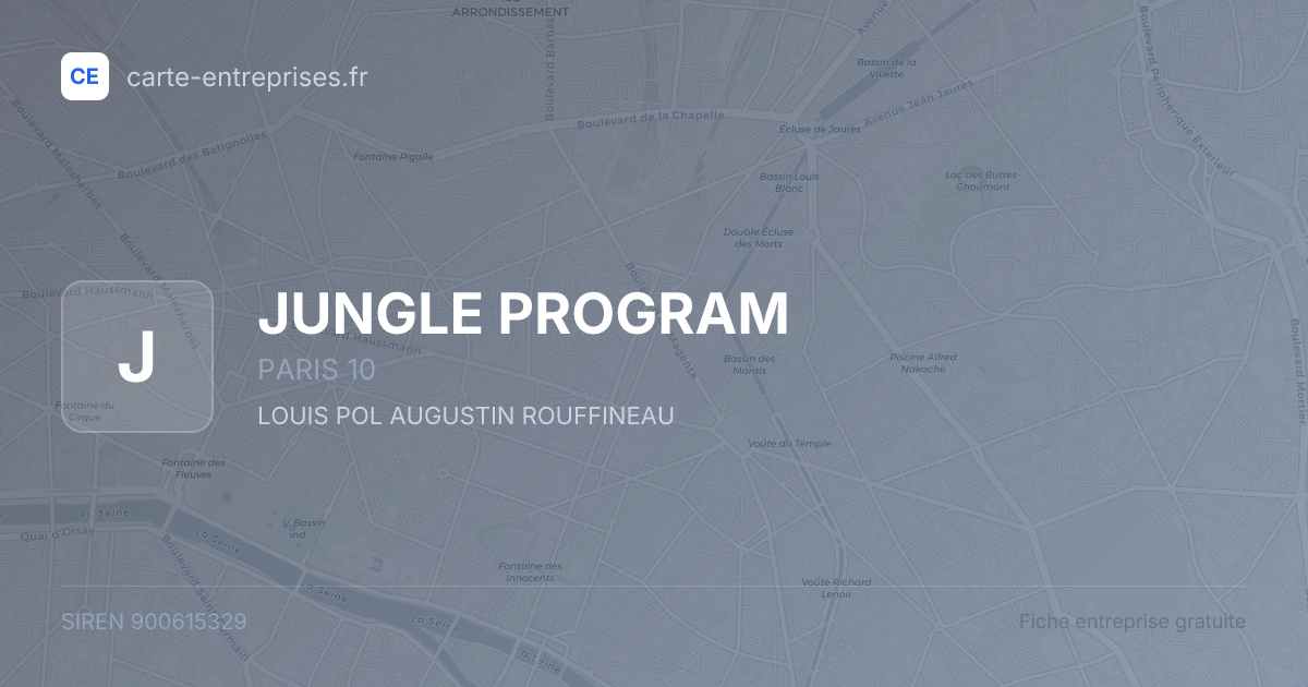 JUNGLE PROGRAM — 900615329 — fiche entreprise