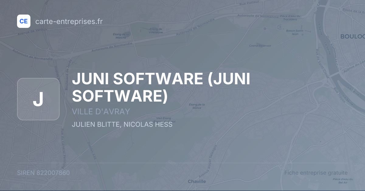 JUNI SOFTWARE — 822007860 — fiche entreprise