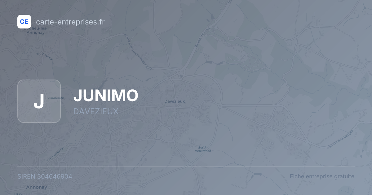JUNIMO — 304646904 — fiche entreprise
