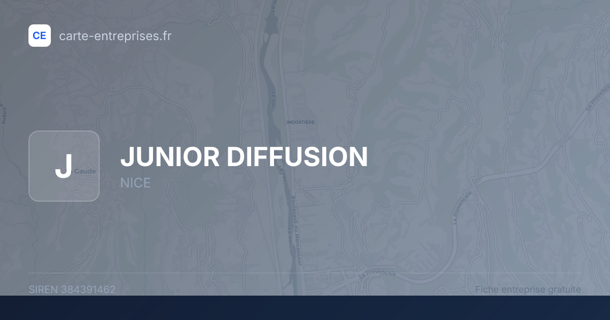 JUNIOR DIFFUSION — 384391462 — fiche entreprise