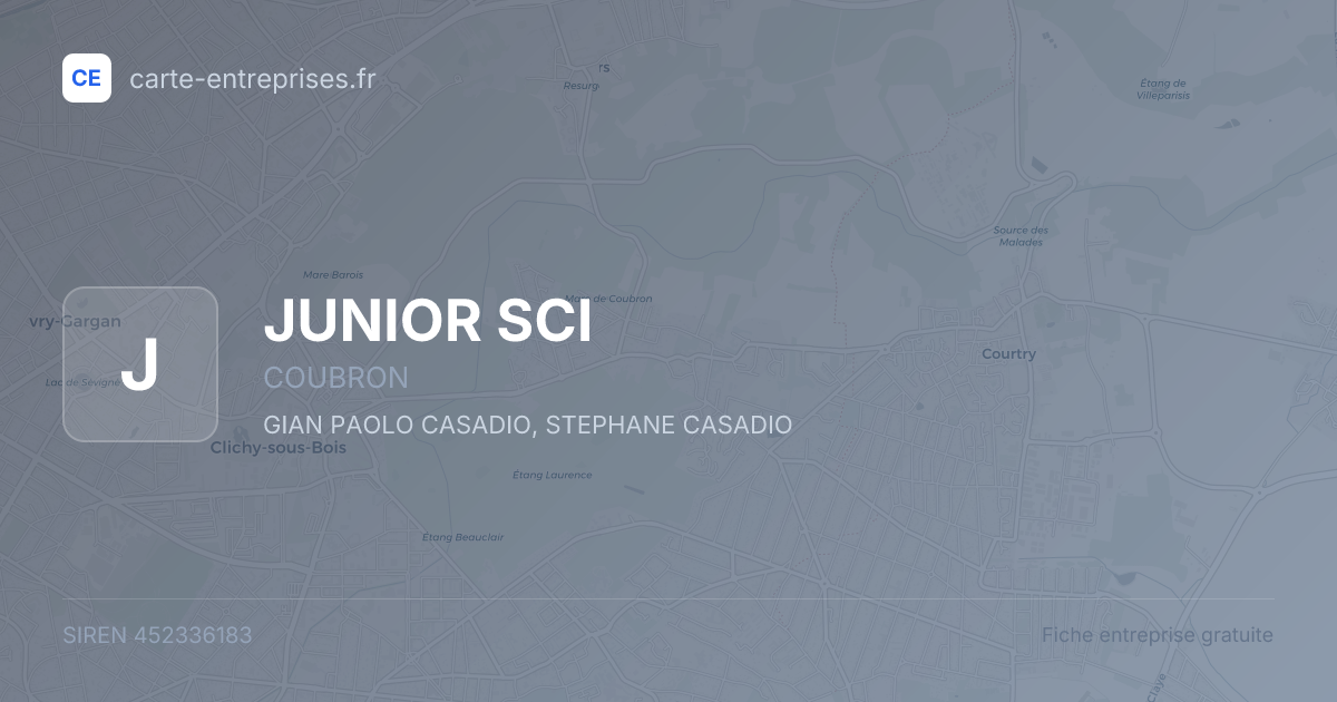JUNIOR SCI — 452336183 — fiche entreprise