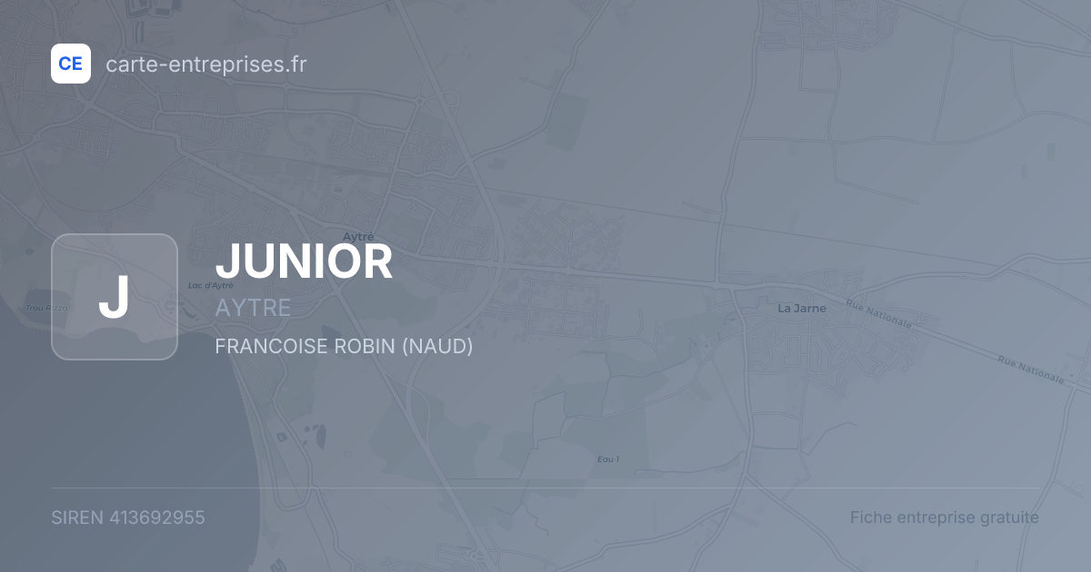 JUNIOR — 413692955 — fiche entreprise
