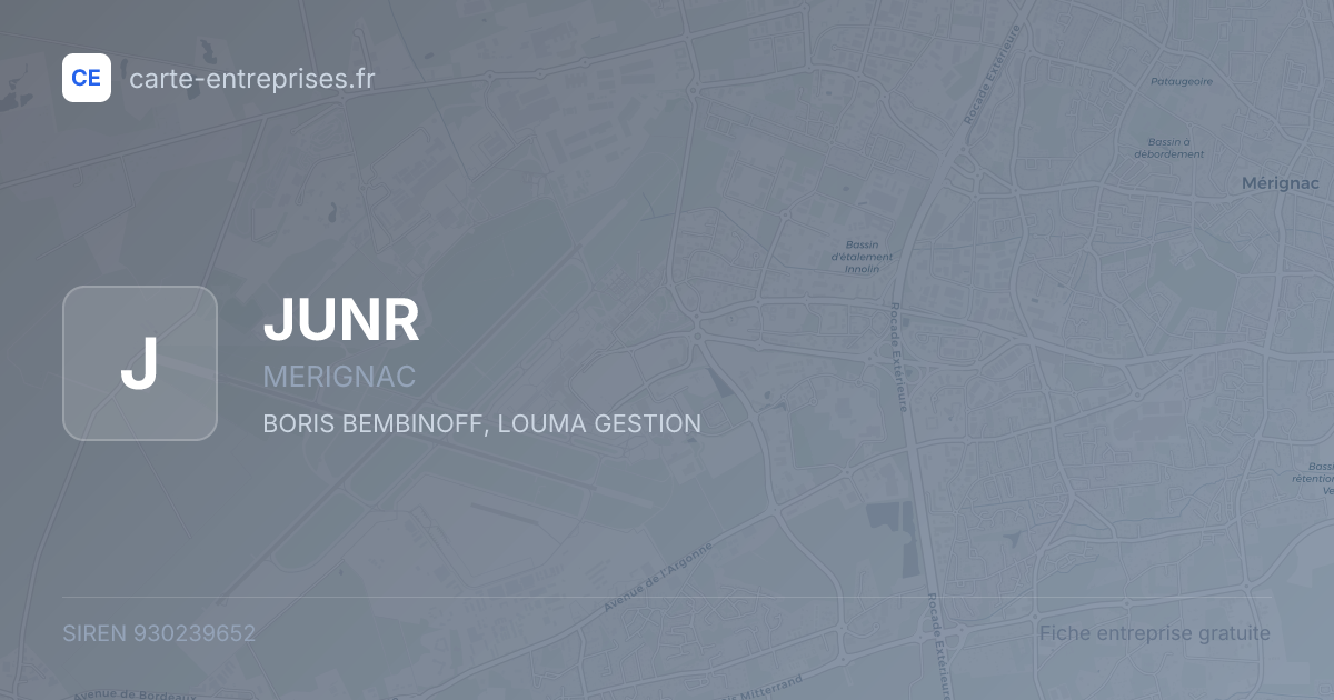 JUNR — 930239652 — fiche entreprise