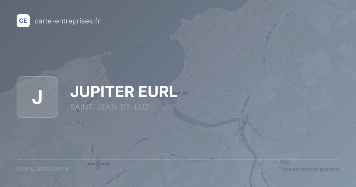 JUPITER EURL — 388088528 — fiche entreprise