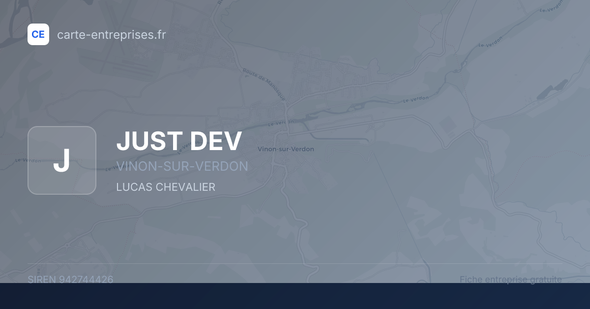 JUST DEV — 942744426 — fiche entreprise