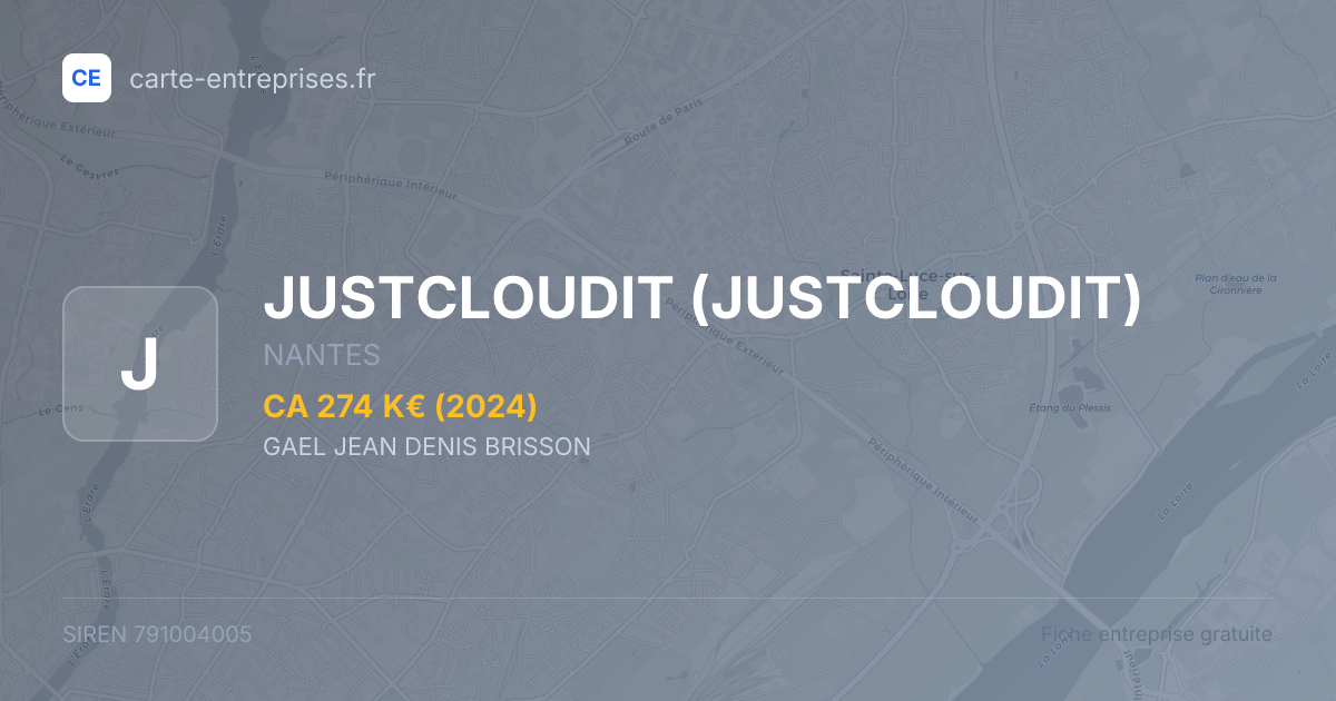 JUSTCLOUDIT — 791004005 — fiche entreprise