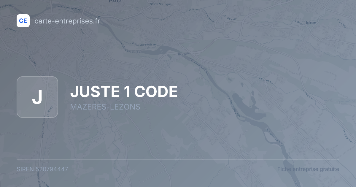 JUSTE 1 CODE — 520794447 — fiche entreprise