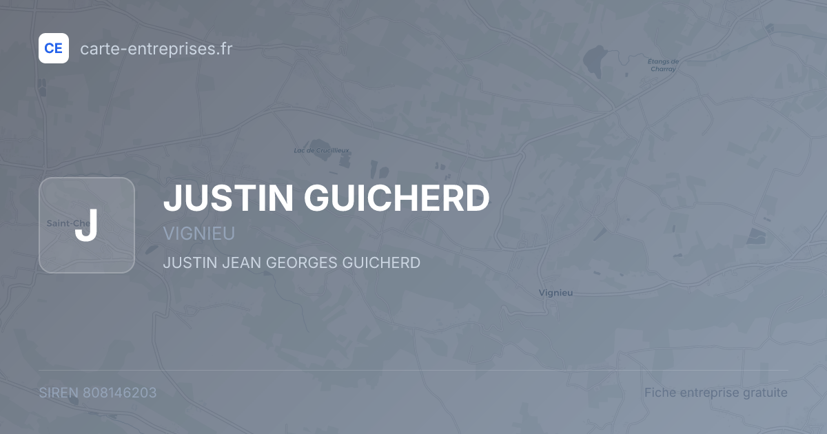 JUSTIN GUICHERD — 808146203 — fiche entreprise