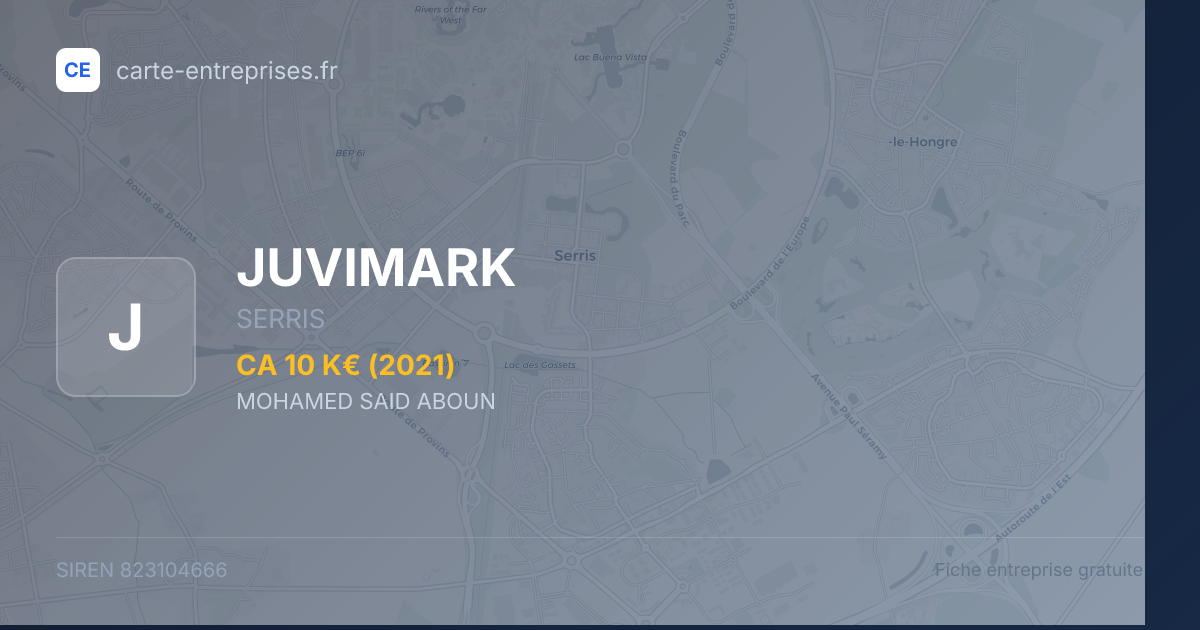 JUVIMARK — 823104666 — fiche entreprise