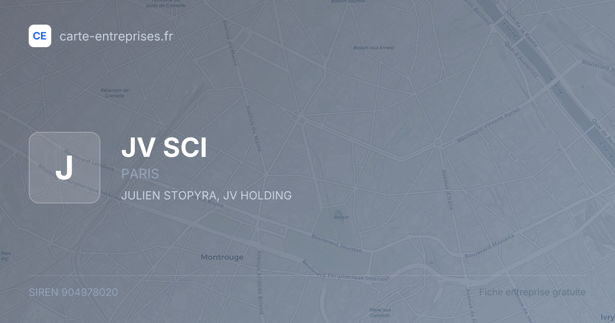 JV SCI — 904978020 — fiche entreprise