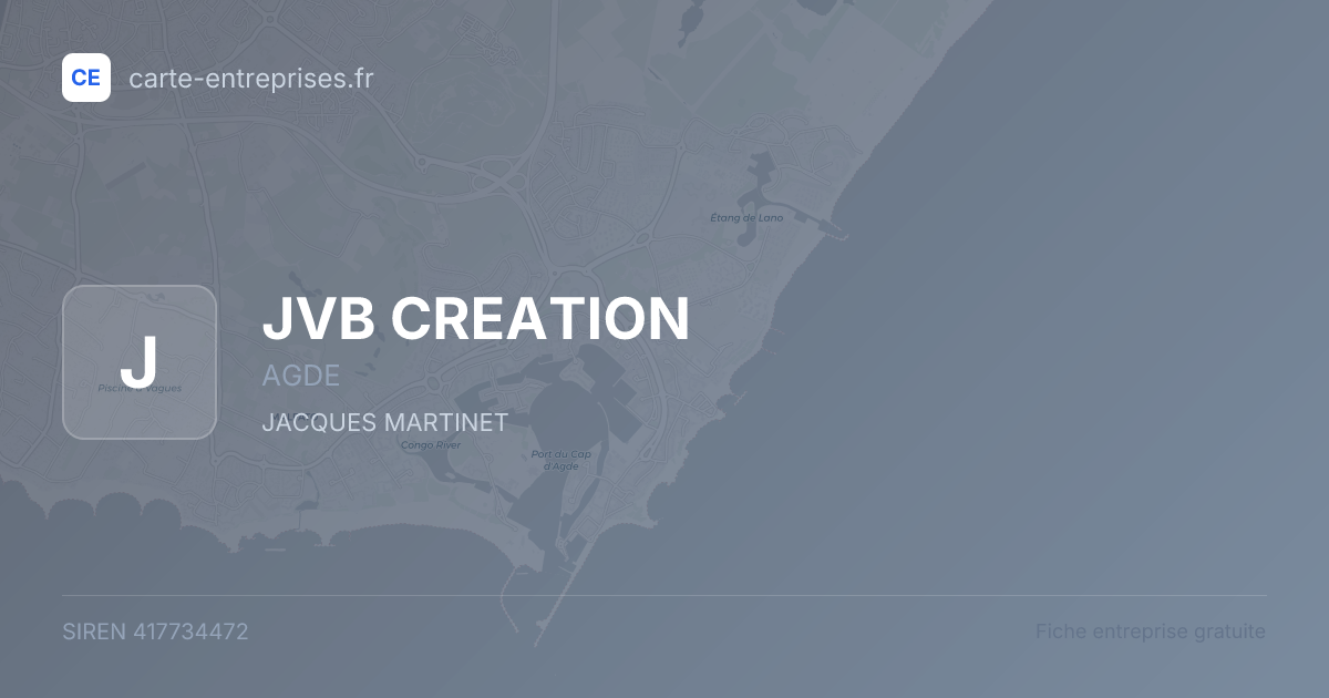 JVB CREATION — 417734472 — fiche entreprise