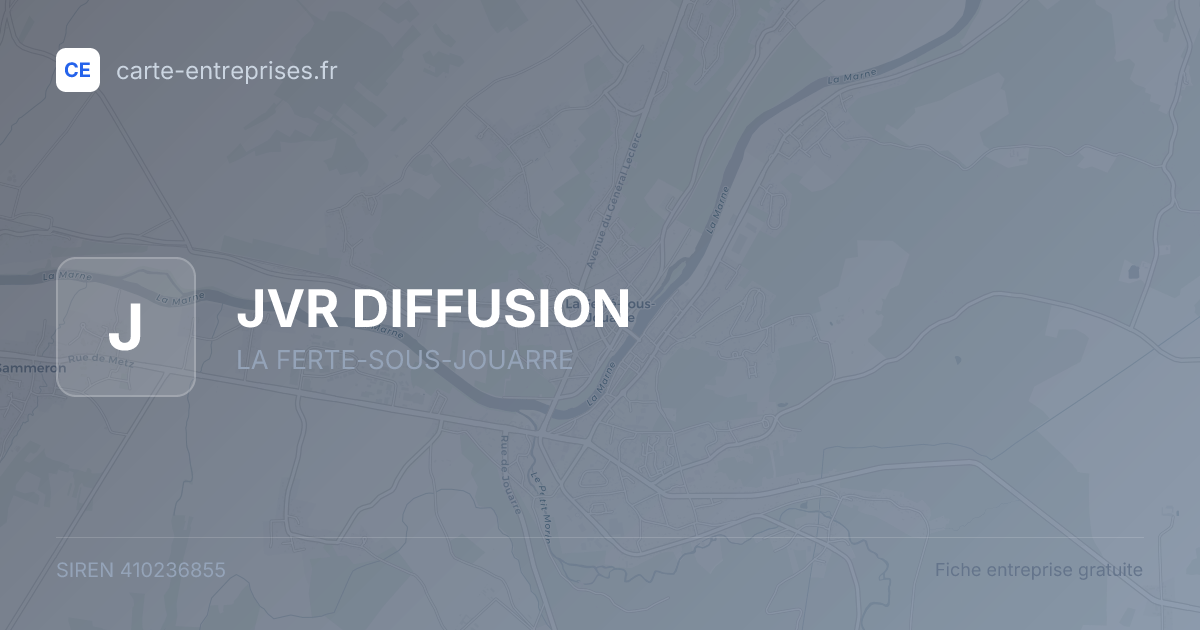 JVR DIFFUSION — 410236855 — fiche entreprise