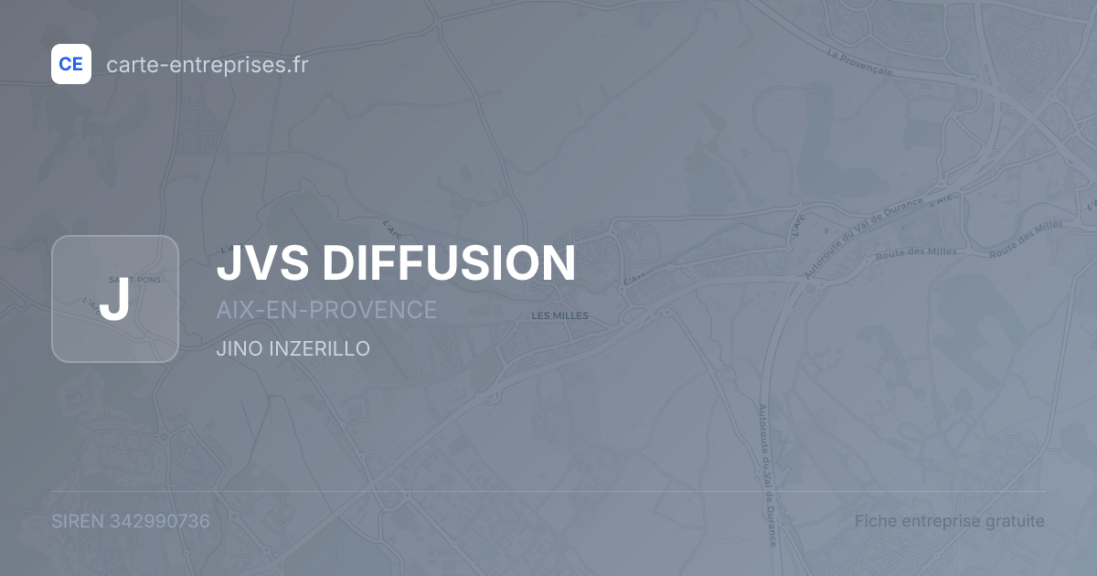 JVS DIFFUSION — 342990736 — fiche entreprise