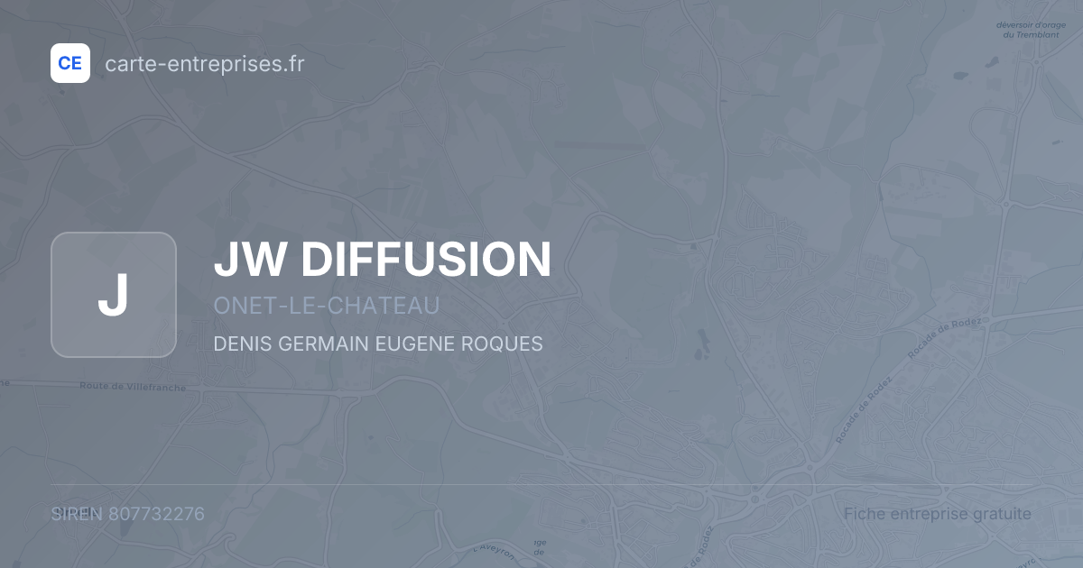 JW DIFFUSION — 807732276 — fiche entreprise