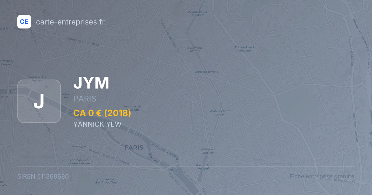 JYM — 511368680 — fiche entreprise