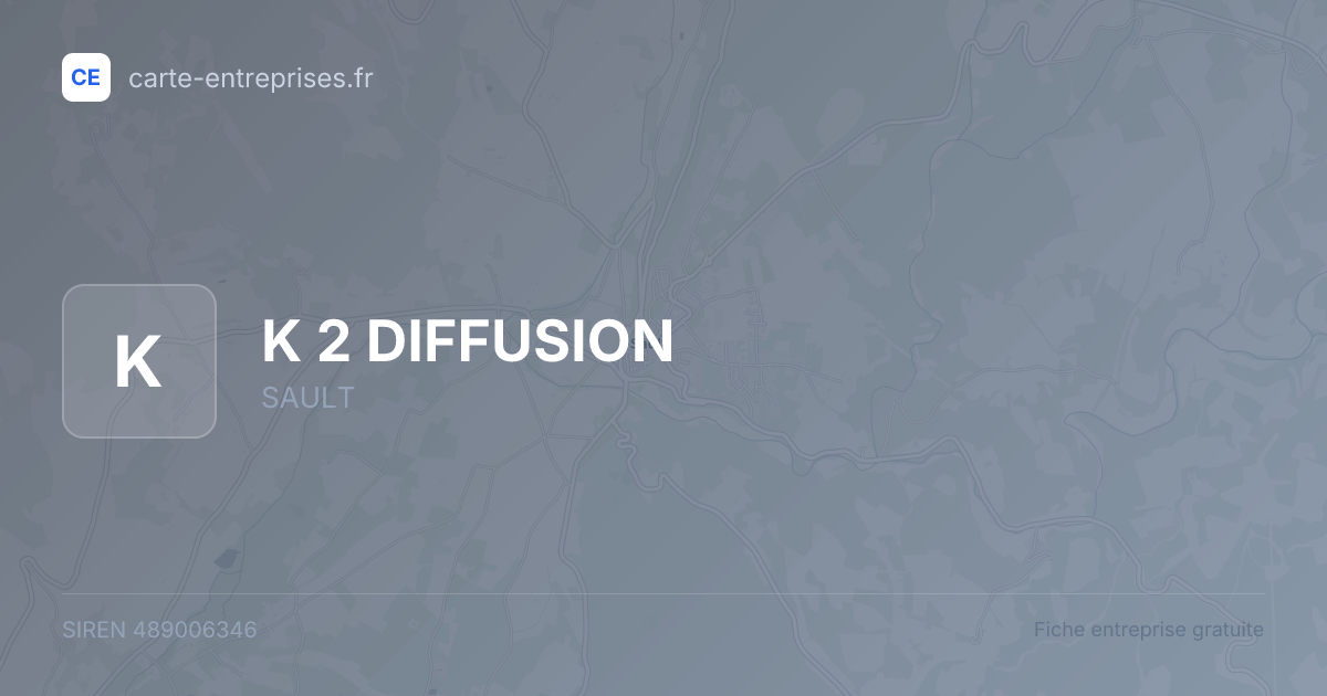 K 2 DIFFUSION — 489006346 — fiche entreprise